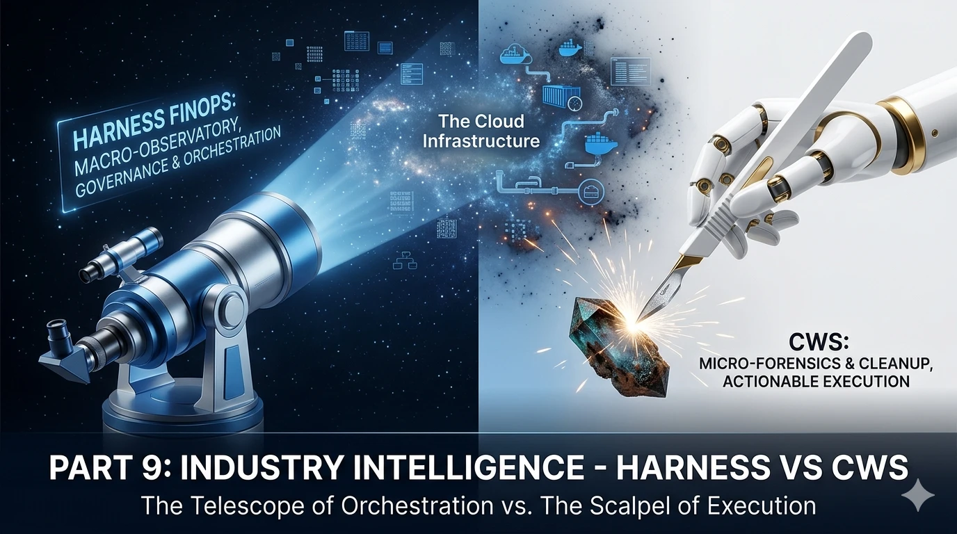 Harness FinOps platform engineering orchestration versus CWS local-first cloud forensics